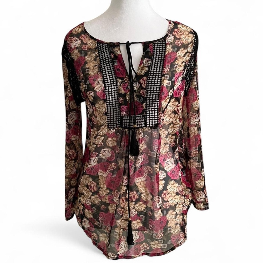 Floral Sheer Women's Top